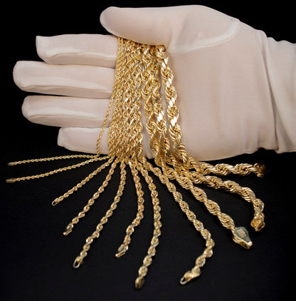 10K Yellow Gold Rope Anklet