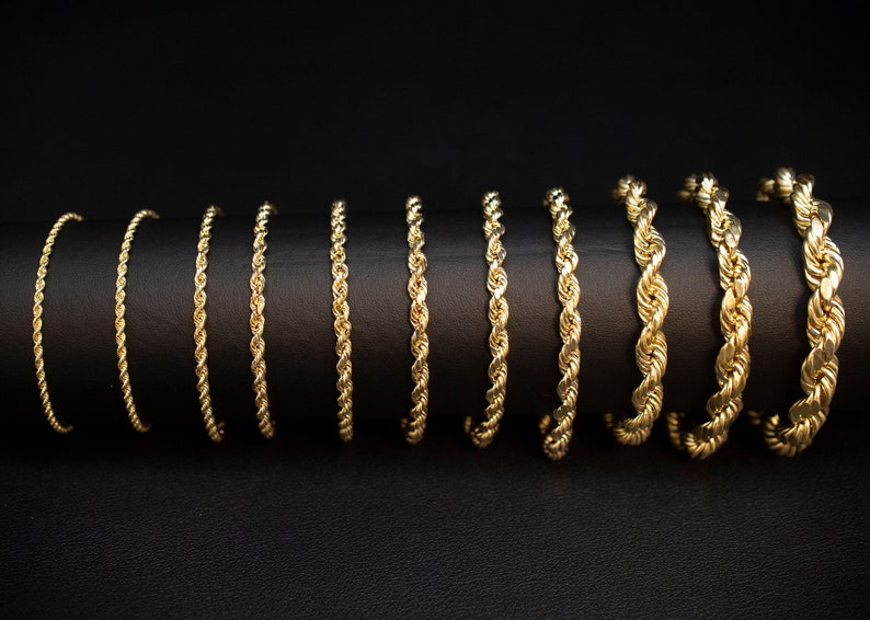 10K Yellow Gold Rope Anklet