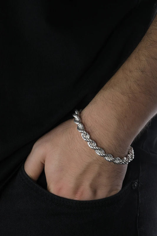 925 Sterling Silver Rope Bracelet