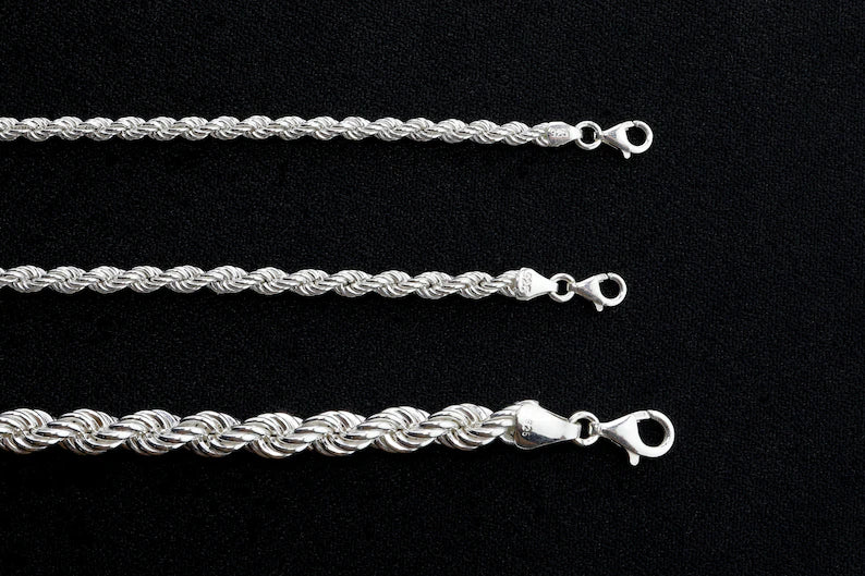 925 Sterling Silver Rope Bracelet